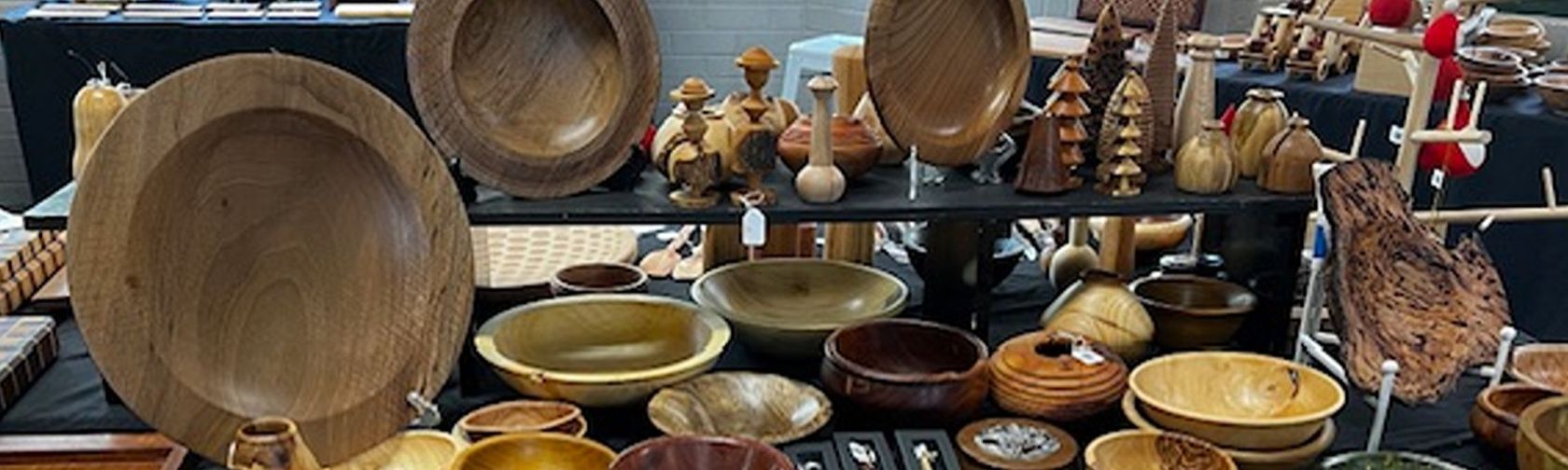 A collection of woodworked items