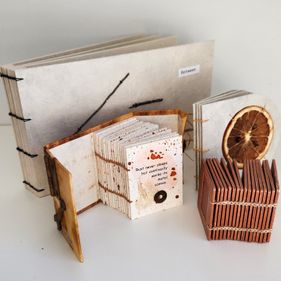 A collection of Coptic stich bound books