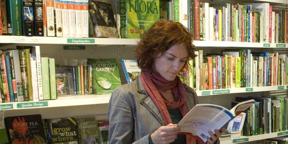 Couple browsing at the Botanical Bookshop