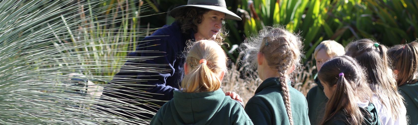 Children learning about traditional plant uses