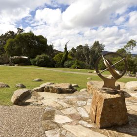 The Rock Garden Lawn and sundial