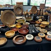 A collection of woodworked items